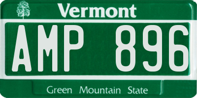 VT license plate AMP896