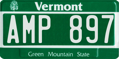 VT license plate AMP897