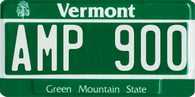 VT license plate AMP900