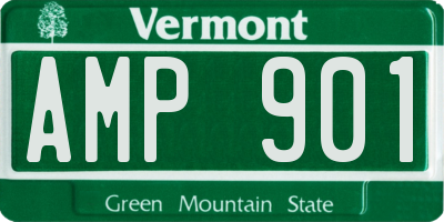 VT license plate AMP901