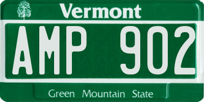 VT license plate AMP902