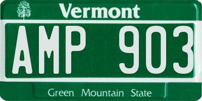 VT license plate AMP903