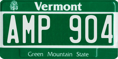 VT license plate AMP904