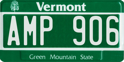 VT license plate AMP906