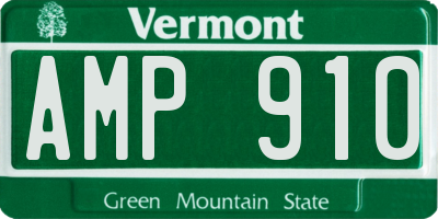 VT license plate AMP910