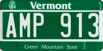 VT license plate AMP913