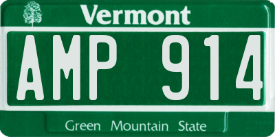 VT license plate AMP914