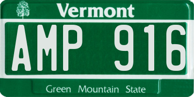 VT license plate AMP916