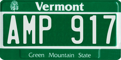VT license plate AMP917