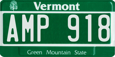 VT license plate AMP918