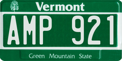 VT license plate AMP921