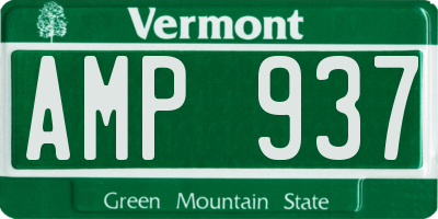 VT license plate AMP937