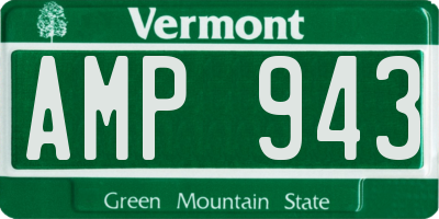 VT license plate AMP943