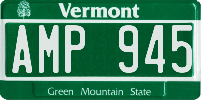 VT license plate AMP945