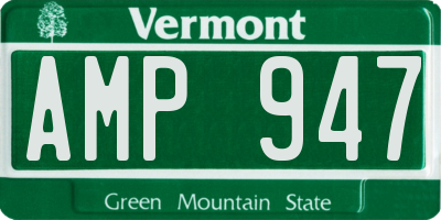 VT license plate AMP947