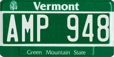 VT license plate AMP948