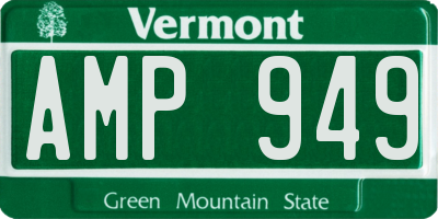 VT license plate AMP949