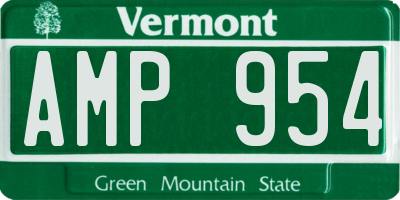 VT license plate AMP954