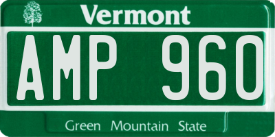 VT license plate AMP960