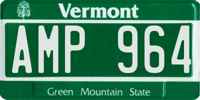 VT license plate AMP964