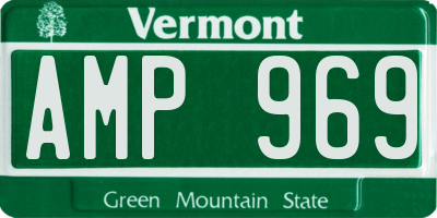 VT license plate AMP969