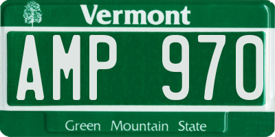 VT license plate AMP970