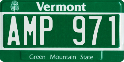 VT license plate AMP971