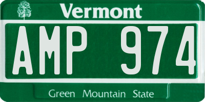 VT license plate AMP974
