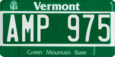 VT license plate AMP975