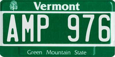 VT license plate AMP976