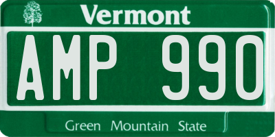 VT license plate AMP990