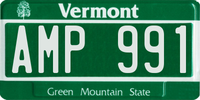 VT license plate AMP991