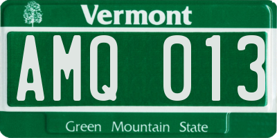 VT license plate AMQ013