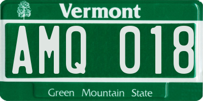VT license plate AMQ018