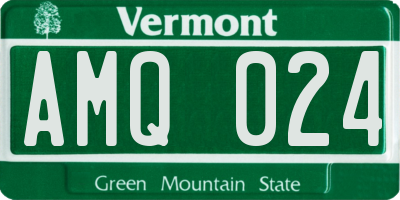 VT license plate AMQ024