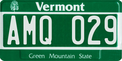 VT license plate AMQ029