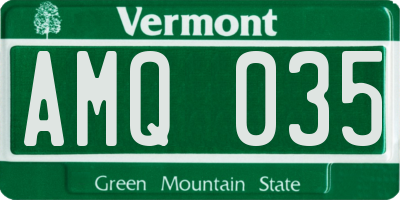 VT license plate AMQ035