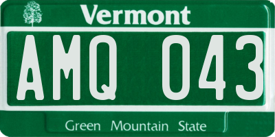 VT license plate AMQ043