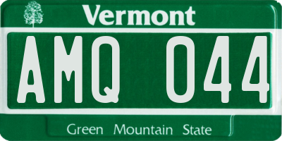 VT license plate AMQ044