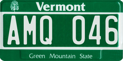 VT license plate AMQ046