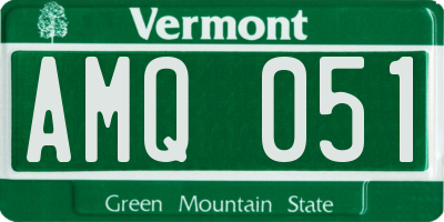 VT license plate AMQ051