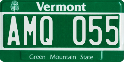 VT license plate AMQ055