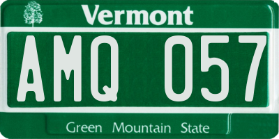 VT license plate AMQ057