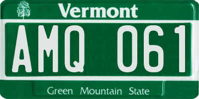 VT license plate AMQ061