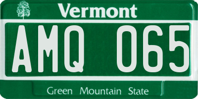 VT license plate AMQ065