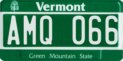 VT license plate AMQ066