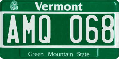 VT license plate AMQ068