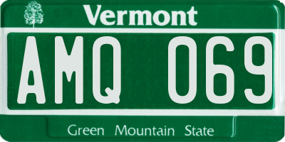 VT license plate AMQ069