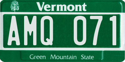 VT license plate AMQ071