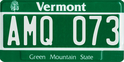 VT license plate AMQ073